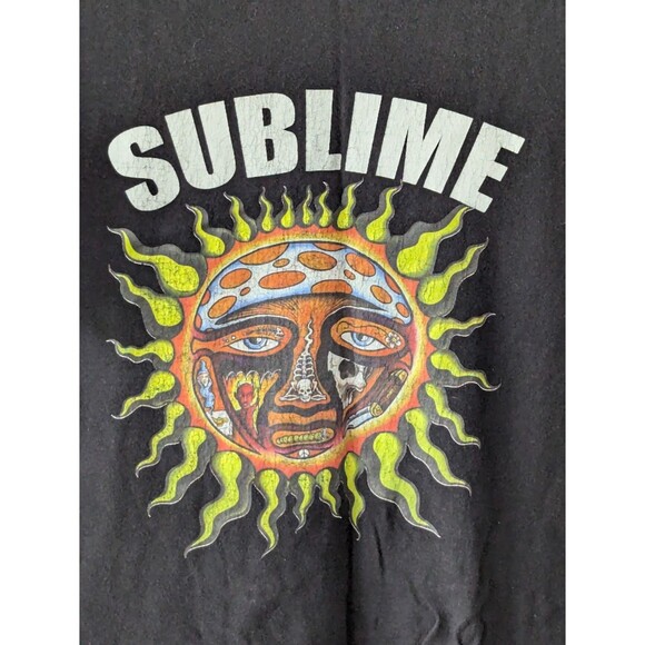 Y2K Sublime Graphic Logo Print Black T-Shirt Men's Size Medium - Picture 2 of 6